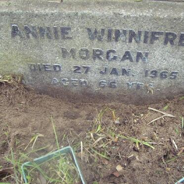 MORGAN Allan Frank -1945 &amp; Annie Winnifred -1965