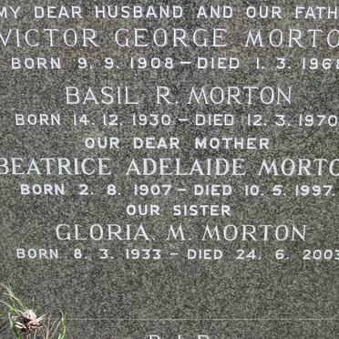 MORTON Victor George 1908-1968 &amp; Beatrice Adelaide 1907-1997