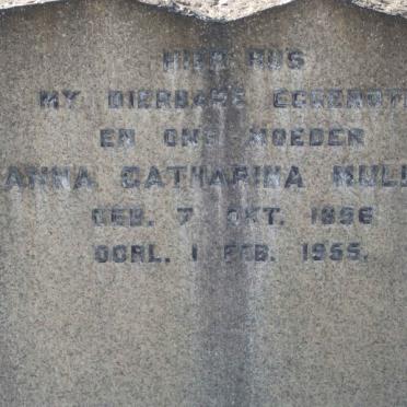 MULLER Anna Catharina 1896-1955