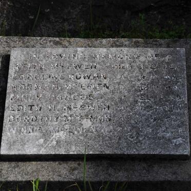 McEWEN Keith :: ROWAN Caroline :: McEWEN Norman :: HAR?US Emily :: McEWEN Edith M. :: SIMON Dorothy M. :: McEWEN Winnie