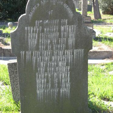 MCEVOY Clara 1883-1946 :: MCEVOY Ronald James 1911-1934