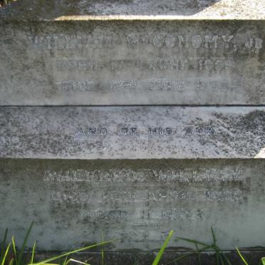 McCONOMY William 1859-1898 :: McCONOMY Wilfred William -1896