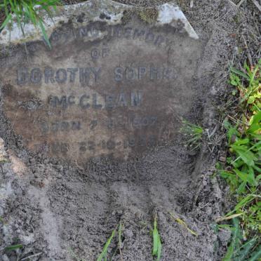 McCLEAN Dorothy Sophia 1907-1925