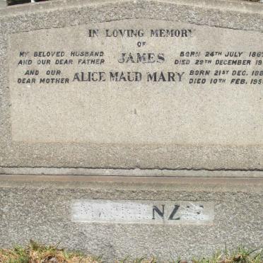McKENZIE James 1867-1942 &amp; Alice Maud Mary 1880-1955