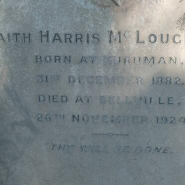 McLOUGHLIN Faith Harris 1882-1924