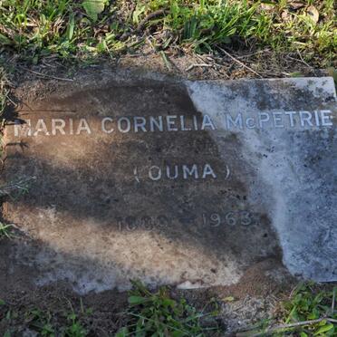 McPETRIE Maria Cornelia 1889-1963