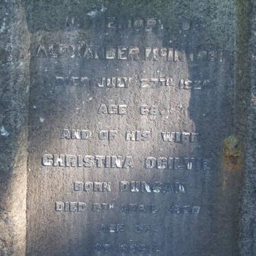 McINTOSH Alexander -1920 &amp; Christina Ogilvie DUNCAN -1950
