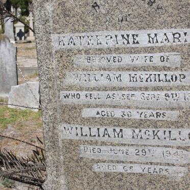 McKILLOP William -1941 &amp; Katherine Maria -1907