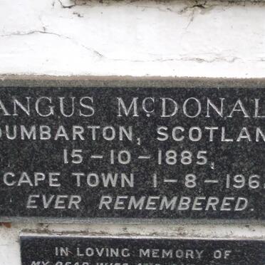 McDONALD Angus 1885-1962
