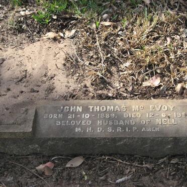 McEVOY John Thomas 1889-1958