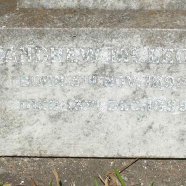 McLEOD Andrew 1898-1899