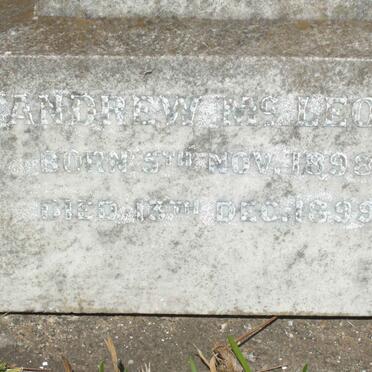 McLEOD Andrew 1898-1899