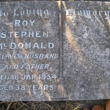 McDONALD Roy Stephen -1954