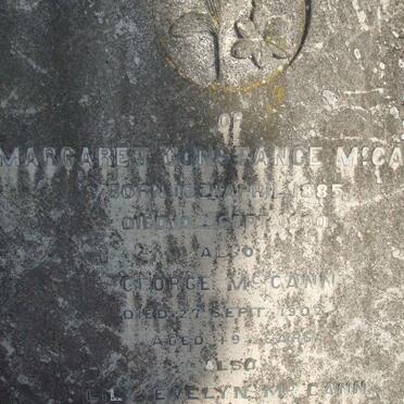 McCANN George -1902 :: McCANN Margaret Constance 1885-1890