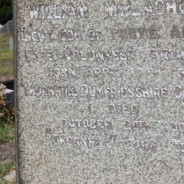 McLACHLAN William 1837-1902 