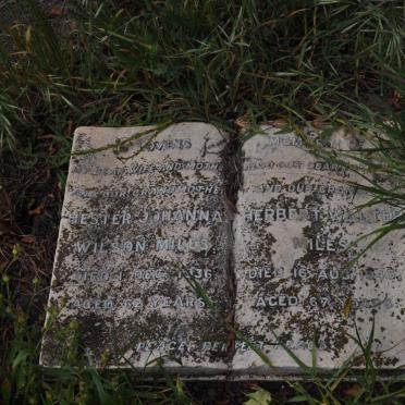 MILES Herbert Walter -1946 &amp; Hester Johanna Wilson -1936