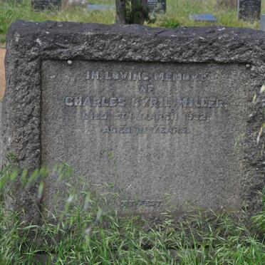 MILLER Charles Cyril -1932