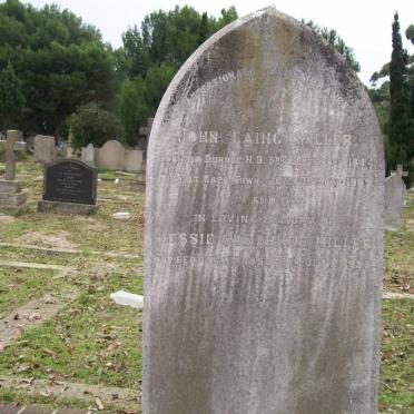 MILLER John Laing 1844-1909 &amp; Jessie Gertrude 1858-1953