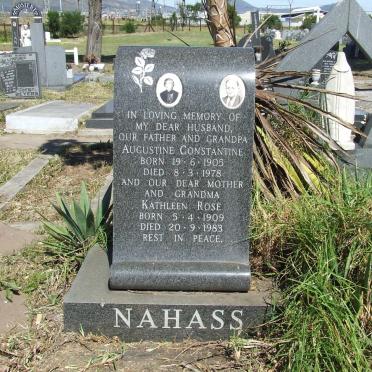 NAHASS Augustine Constantine 1905-1978 &amp; Kathleen Rose 1909-1983