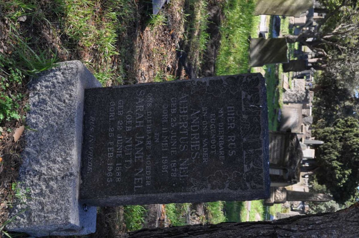 NEL Andries Albertus 1879-1961 &amp; Sarah Jane NUTT 1888-1965