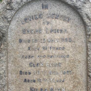 NELSON Sarah Louisa -1922 :: NELSON Glen Elice -1907
