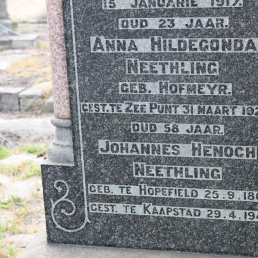 NEETHLING Anna Hildegonda nee HOFMEYR -1925 :: NEETHLING Johannes Henoch 1865-1942