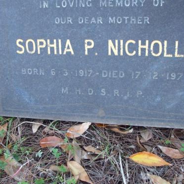 NICHOLLS Sophia P. 1917-1976