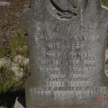 NIENABER Salmina Katrina nee VAN STADEN 1923-1945