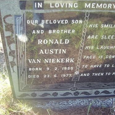 NIEKERK Ronald Austin, vann 1955-1977