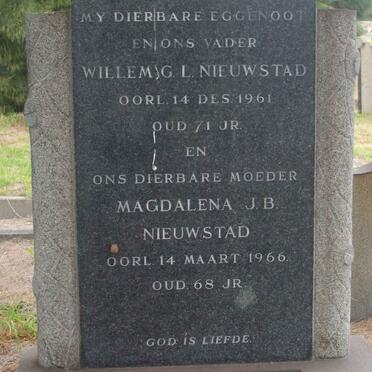 NIEUWSTAD Willem G.L. -1961 &amp; Magdalena J.B. -1966