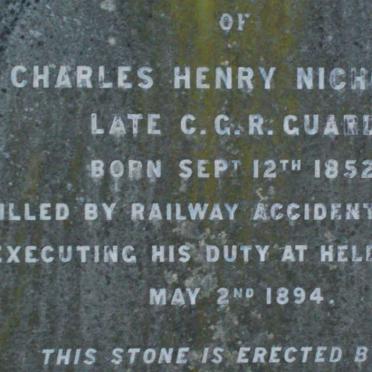NICHOLLS Charles Henry 1852-1894