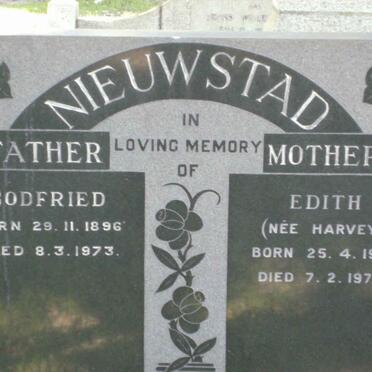 NIEUWSTAD Godfried 1896-1973 &amp; Edith HARVEY 1901-1978