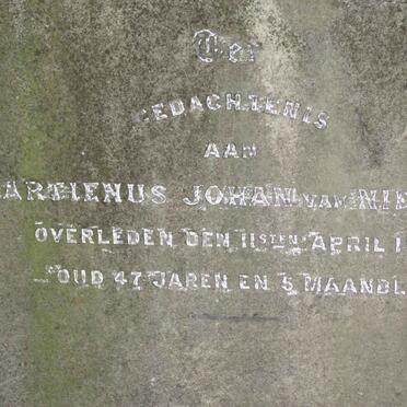 NIEKERK Martienus Johan, van  -1901