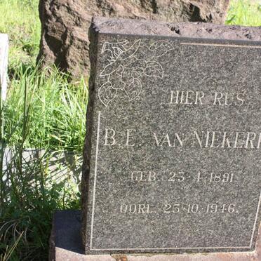 NIEKERK B.E., van 1891-1946