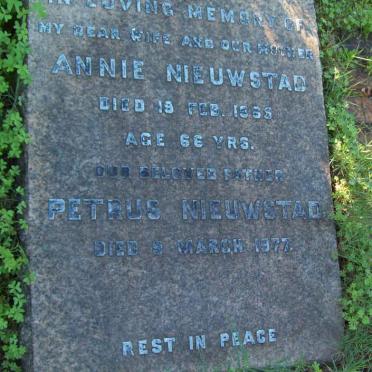 NIEUWSTAD Petrus -1977 &amp; Annie -1965