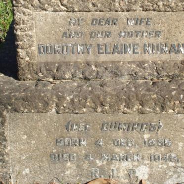 NUNAN Dorothy Elaine nee CUMINGS 1895-1945