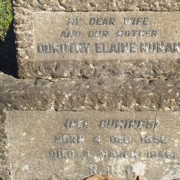 NUNAN Dorothy Elaine nee CUMINGS 1895-1945