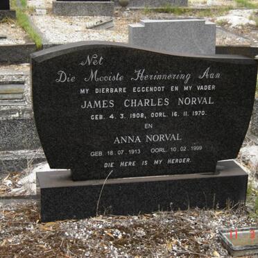 NORVAL James Charles 1908-1970 &amp; Anna 1913-1999