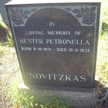 NOVITZKAS Hester Petronella 1931-1973