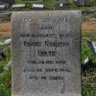 NOLTE Frans Gysbert 1876-1943