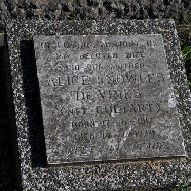 VRIES Alice Knowles, de nee COLTART 1912-1974