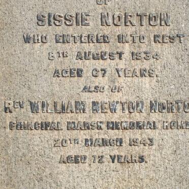 NORTON William Newton -1943 :: NORTON Sissie -1934