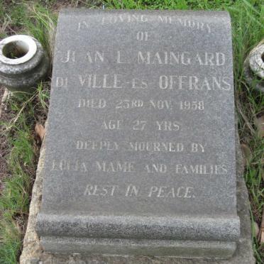 OFFRANS Jean L., MAINGARD DE VILLE ES -1958