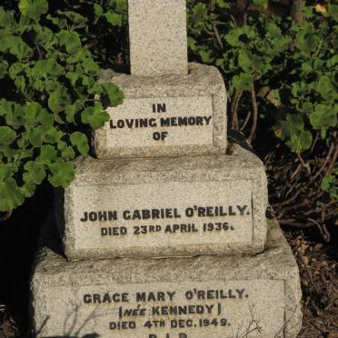 O'REILLY John Gabriel -1936 &amp; Grace Mary KENNEDY -1949