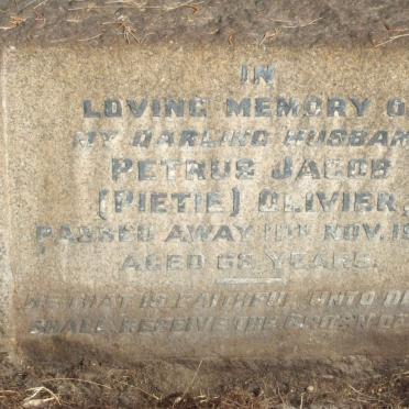 OLIVIER Petrus Jacob −1954