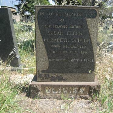 OLIVIER Susan Ellen Elizabeth 1892-1962