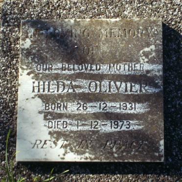 OLIVIER Hilda 1931-1973
