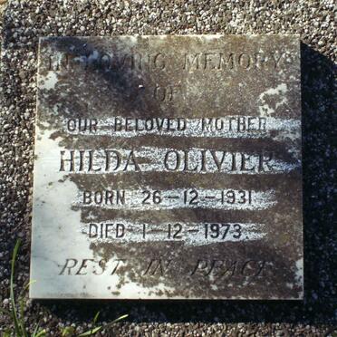 OLIVIER Hilda 1931-1973