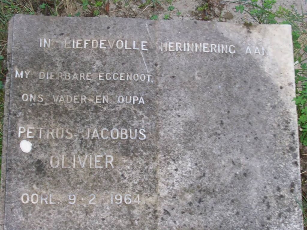 OLIVIER Petrus Jacobus -1964