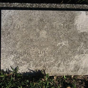 O'BRIEN Robert Joseph 1876-1946 &amp; Florence Annie BURKE 1877-1970